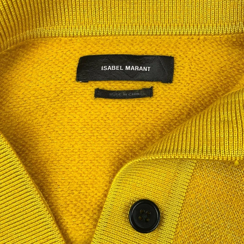 ISABEL MARANT • Yellow Heron Polo Neck Wool-Blend Long Sleeve Sweater, 4 - Picture 13 of 16